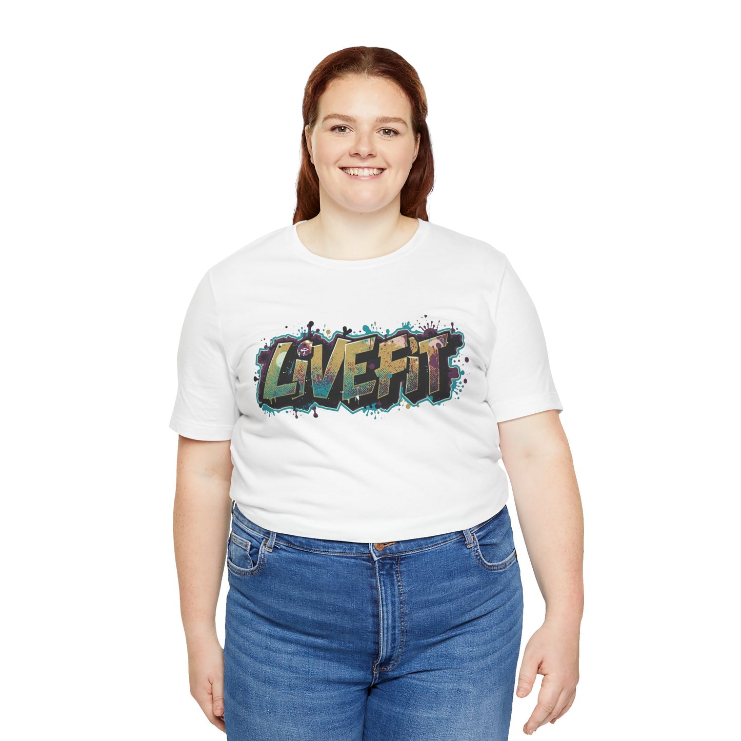 LIVE FIT Graphic Fitness Tee - Motivational Workout Apparel