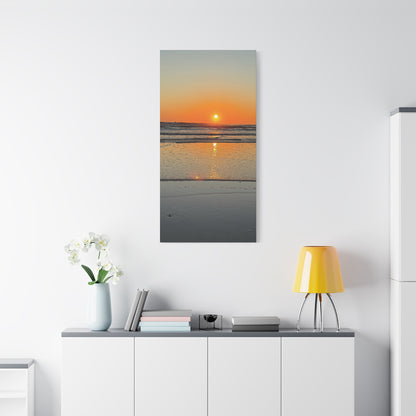Stunning Sunset Beach Canvas Print, Ocean Decor, Wall Art, Home Decor, Coastal Artwork for Living Room