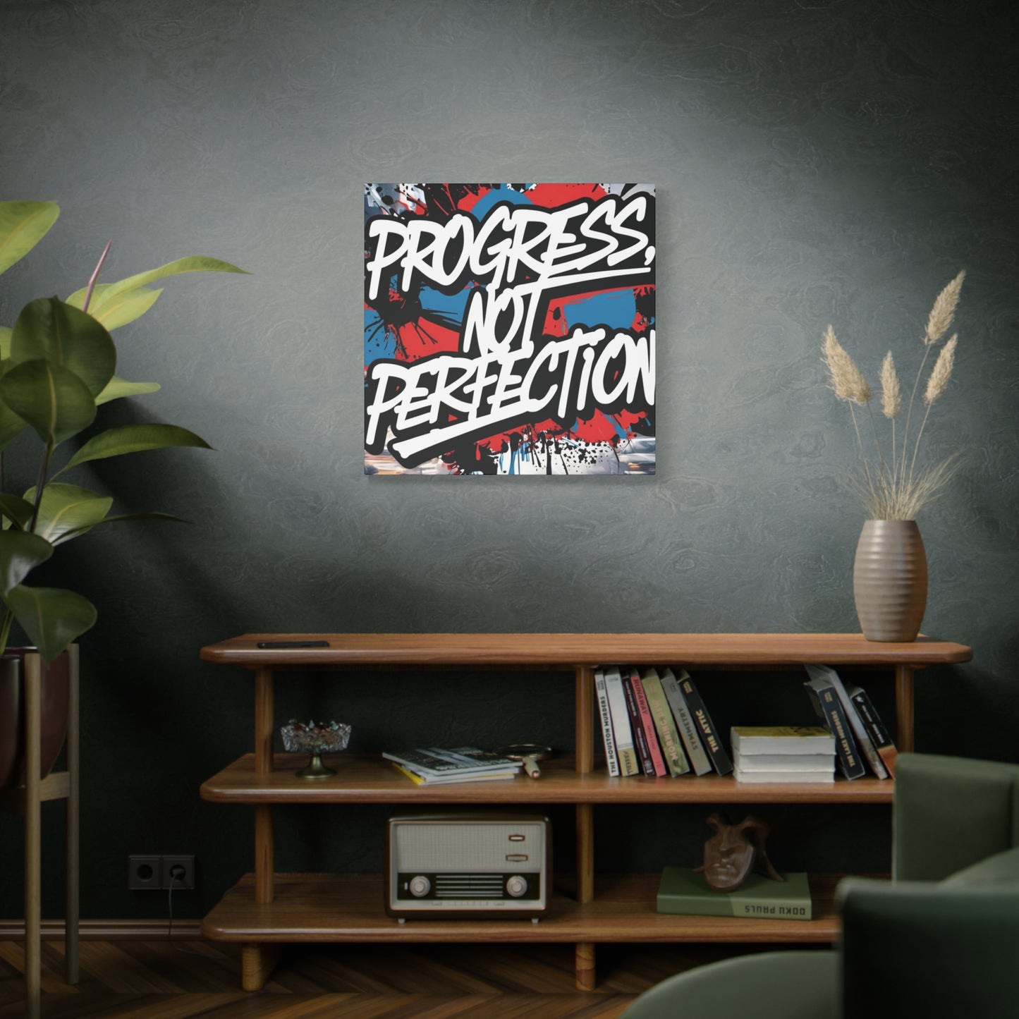 💥 Motivational 💥 Uplifting 💥 Canvas Art  💥 Progress Not Perfection Print  💥 Positive Vibe Décor  💥 Eco-Friendly  UL- Certified  Inks 💥 Gift  Giving 💥 Horizontal Is In A Different Listing 💥