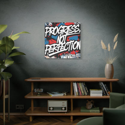💥 Motivational 💥 Uplifting 💥 Canvas Art  💥 Progress Not Perfection Print  💥 Positive Vibe Décor  💥 Eco-Friendly  UL- Certified  Inks 💥 Gift  Giving 💥 Horizontal Is In A Different Listing 💥