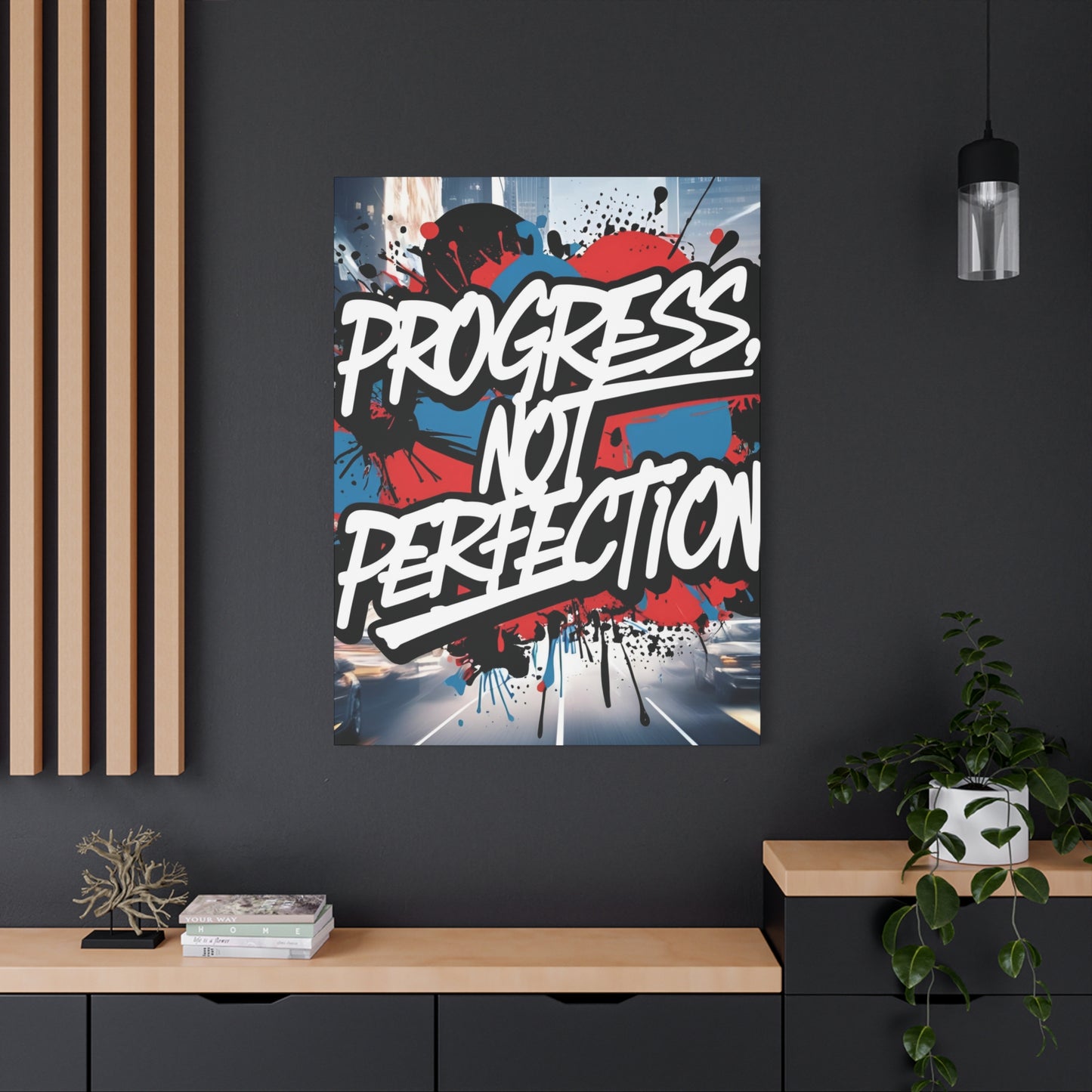 💥 Motivational 💥 Uplifting 💥 Canvas Art  💥 Progress Not Perfection Print  💥 Positive Vibe Décor  💥 Eco-Friendly  UL- Certified  Inks 💥 Gift  Giving 💥 Horizontal Is In A Different Listing 💥