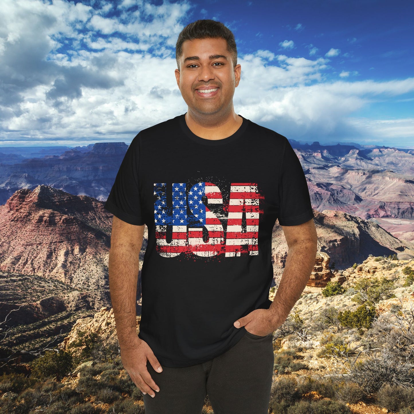 USA - Red White Blue - American Flag - Classic Unisex Tee - Holiday Gift - Patriotic Pride