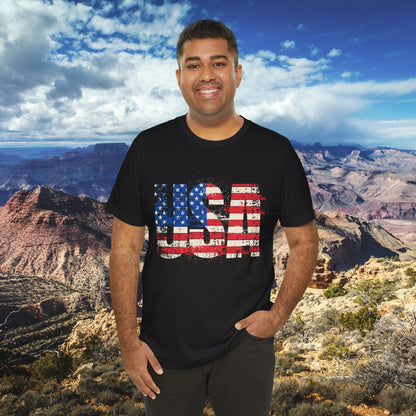 USA - Red White Blue - American Flag - Classic Unisex Tee - Holiday Gift - Patriotic Pride