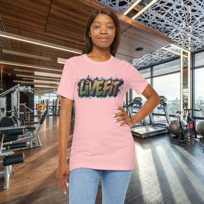 LIVE FIT Graphic Fitness Tee - Motivational Workout Apparel