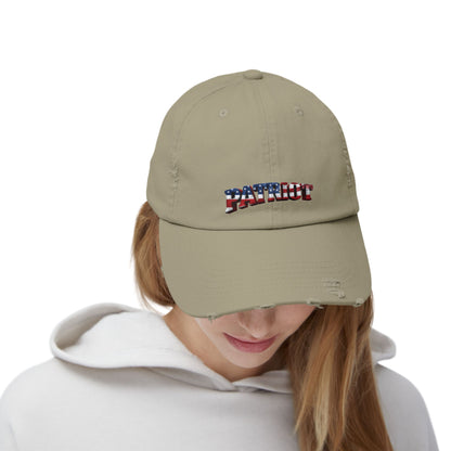 PATRIOT Distressed Dad Hat | American Flag Stars & Stripes Baseball Cap