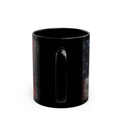 Motivational Black Mug - Stronger Than Yesterday - Coffee Lover Gift, Fitness Enthusiast Mug, Patriotic Décor, Inspirational