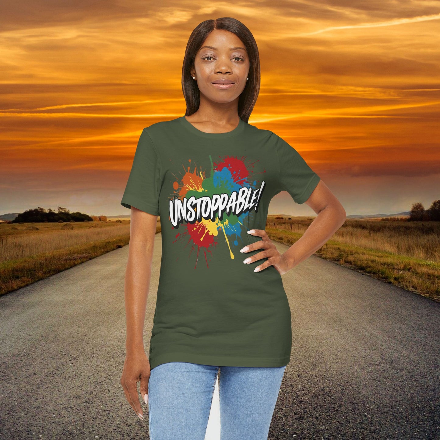 Unstoppable Design Tee - Vintage  Retro  Unisex  Tee - Classic  T-Shirt - Graphic Tee - Casual  Shirt - Short  Sleeve  Shirt