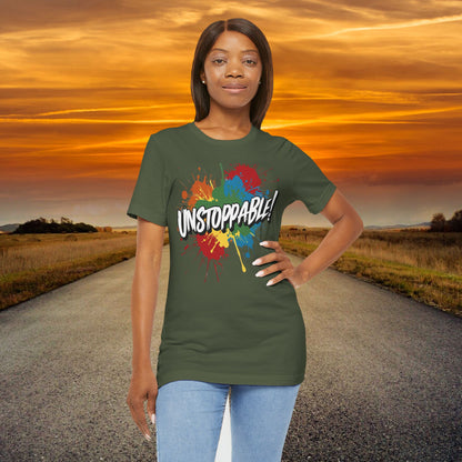 Unstoppable Design Tee - Vintage  Retro  Unisex  Tee - Classic  T-Shirt - Graphic Tee - Casual  Shirt - Short  Sleeve  Shirt