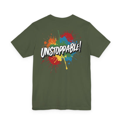 Unstoppable Design Tee - Vintage  Retro  Unisex  Tee - Classic  T-Shirt - Graphic Tee - Casual  Shirt - Short  Sleeve  Shirt