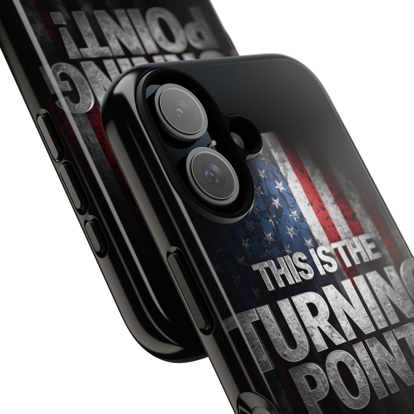 Stunning Patriotic Protective Cell Phone Case -  Charlie Kirk - This Is The Turning Point! - Red White Blue - Beautiful American Flag Backdrop Design - Perfect Gift for Everyday Use, Durable Cover, Stylish Protection