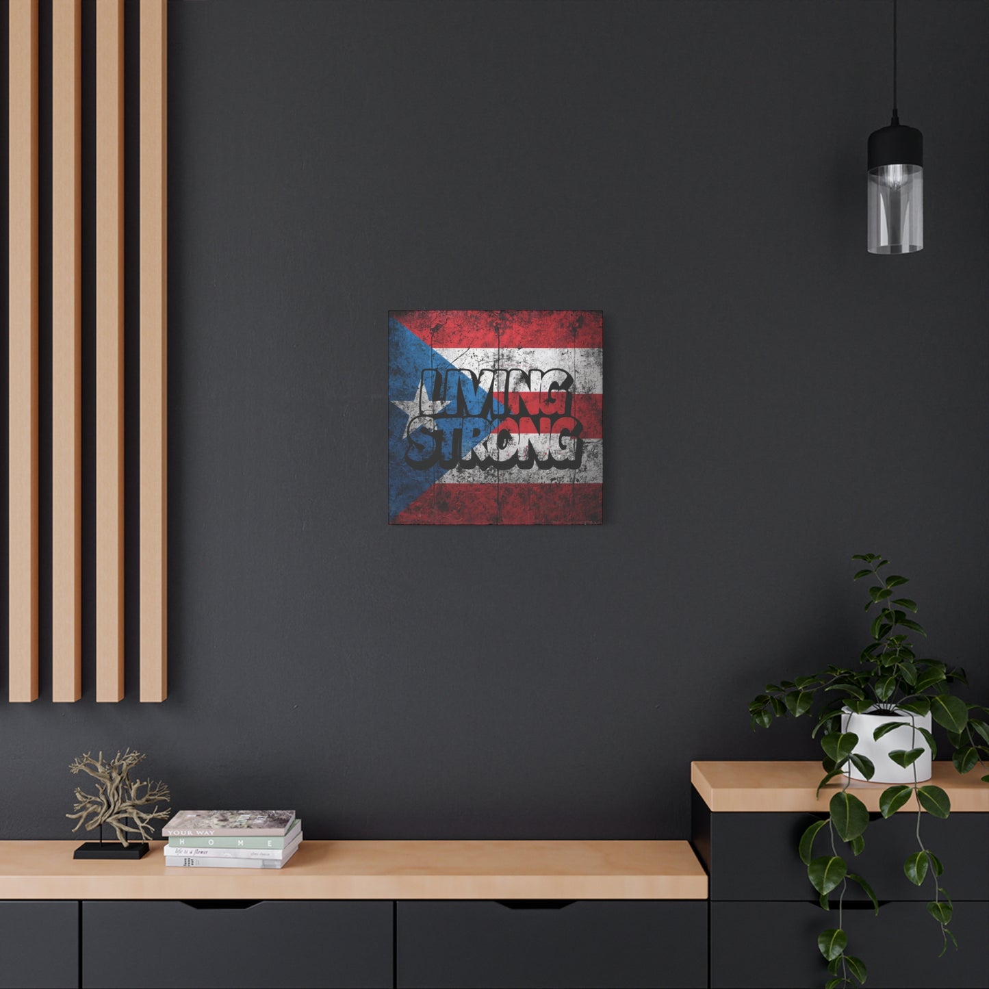 Gallery Wrapped - Puerto Rico Flag -  Matte Canvas Wall Art - Inspirational Decor - Home Wall Decor -