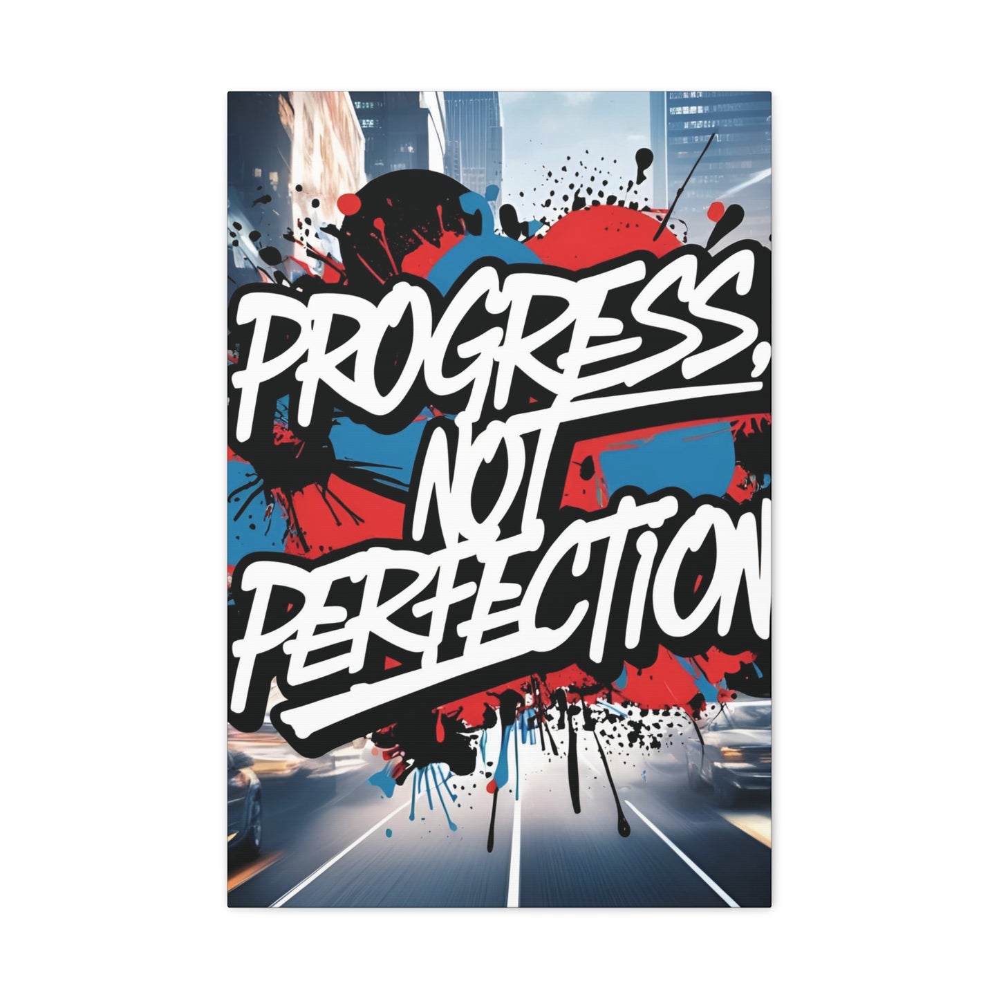 💥 Motivational 💥 Uplifting 💥 Canvas Art  💥 Progress Not Perfection Print  💥 Positive Vibe Décor  💥 Eco-Friendly  UL- Certified  Inks 💥 Gift  Giving 💥 Horizontal Is In A Different Listing 💥