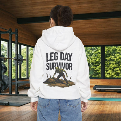 Leg Day Survivor Hoodie, Unisex Fitness Apparel, Gym Lover Gift, Workout Hoodie, Funny T-Shirt Alternative