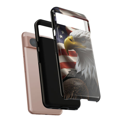 Tough Phone Cases - Patriotic - American Flag Eagle Design - Red White & Blue - Multiple Sizes -