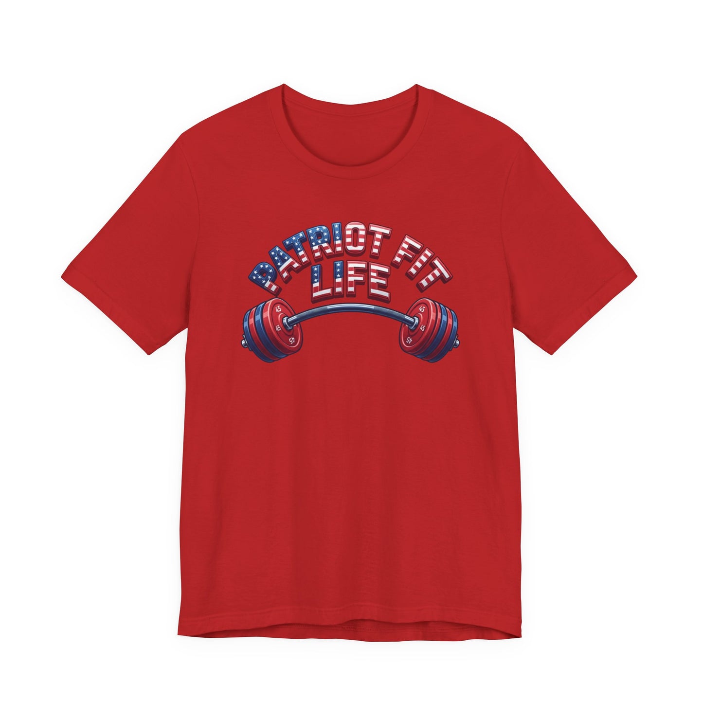 Patriot Fit Life T-Shirt — American Flag Barbell Fitness Tee