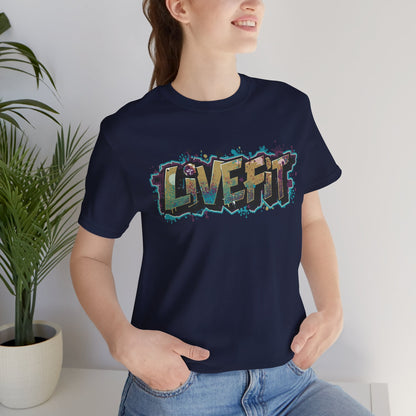 LIVE FIT Graphic Fitness Tee - Motivational Workout Apparel