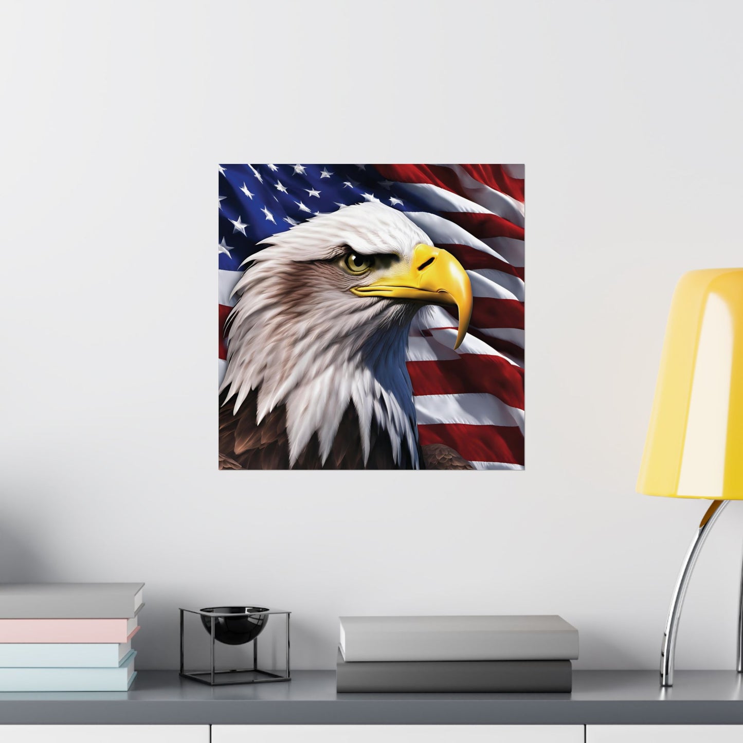 💥 Patriotic 💥 Bald Eagle 💥 Red White & Blue 💥 Wall Art 💥 Matte  💥 Vertical Poster 💥