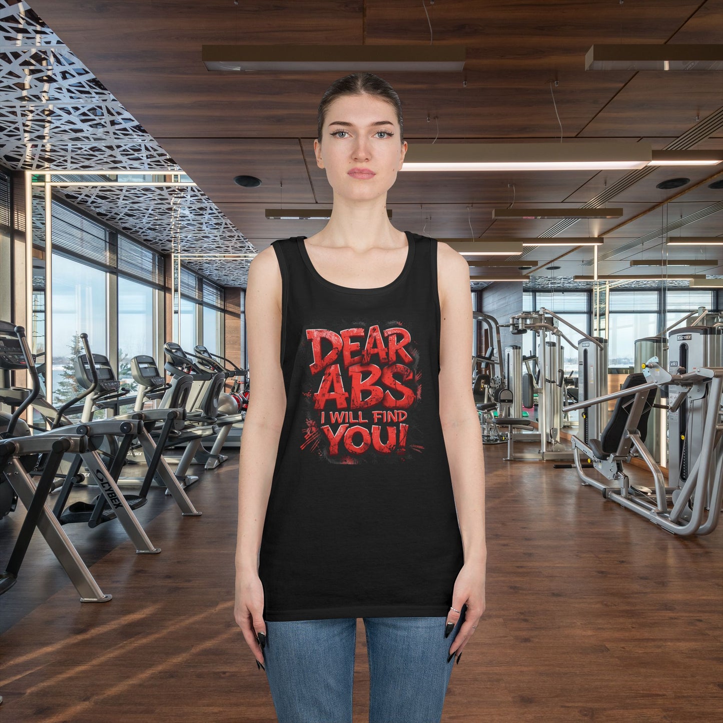 Dear Abs I Will Find You! - Unisex Heavy Cotton Tank Top - Funny Gym Tank - Fitness Apparel - S-2XL
