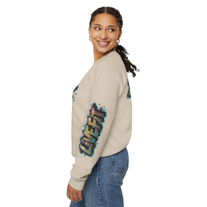 Live Fit Crewneck Sweatshirt - Trendy Fitness Apparel -  Unisex Casual Wear -  Sports Gift -  Workout Fashion -  Street Style Sweatshirt -