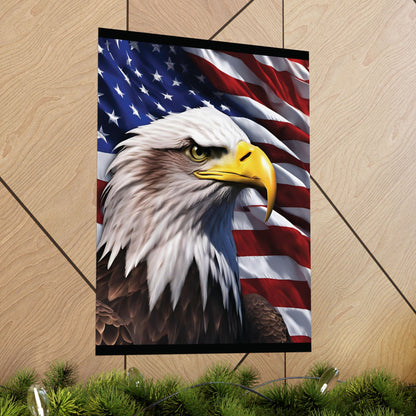 💥 Patriotic 💥 Bald Eagle 💥 Red White & Blue 💥 Wall Art 💥 Matte  💥 Vertical Poster 💥