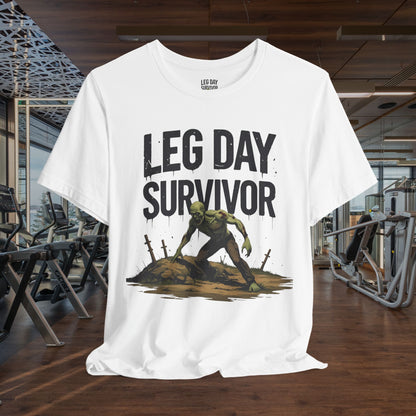 Leg Day Survivor Tee, Fitness Shirt, Workout Apparel, Gym Gift, Unisex Graphic Tee