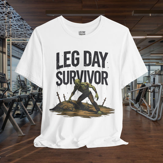 Leg Day Survivor Tee, Fitness Shirt, Workout Apparel, Gym Gift, Unisex Graphic Tee