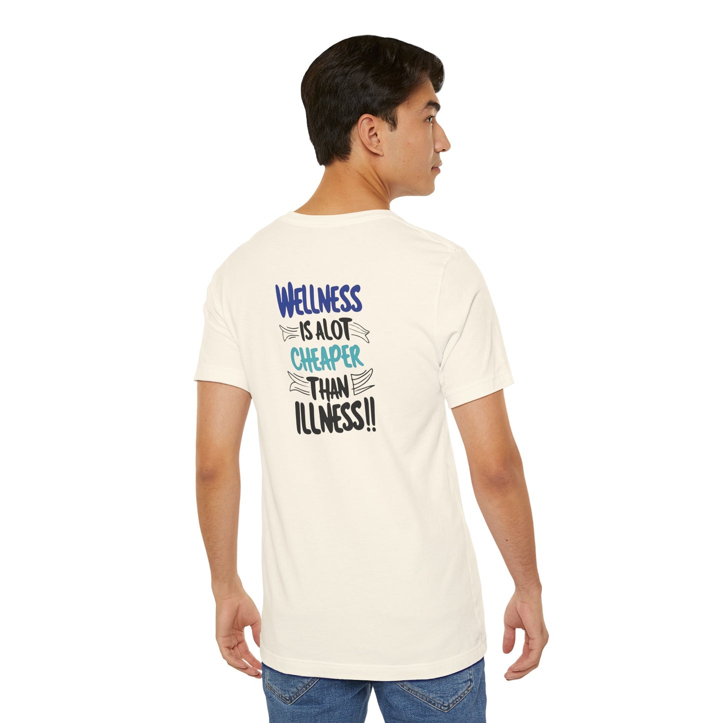 Wellness Awareness Unisex Tee - Wellness Is Alot Cheaper Than Illness!! - Design - S - 3XL - Motivational Health T-Shirt for Self-Care Enthusiasts - Gift for Wellness Events - Positive Vibe Shirt -  [...]