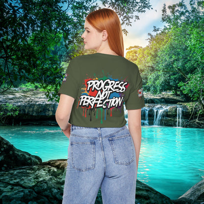💥 Vibrant   💥   Eye-catching   💥   Motivational    💥 All  Over Print   💥 Unisex T-shirt  💥   Progress  Not  Perfection   💥  Art-Inspired   💥  Apparel  💥  Sizes  XS  x  4XL 💥