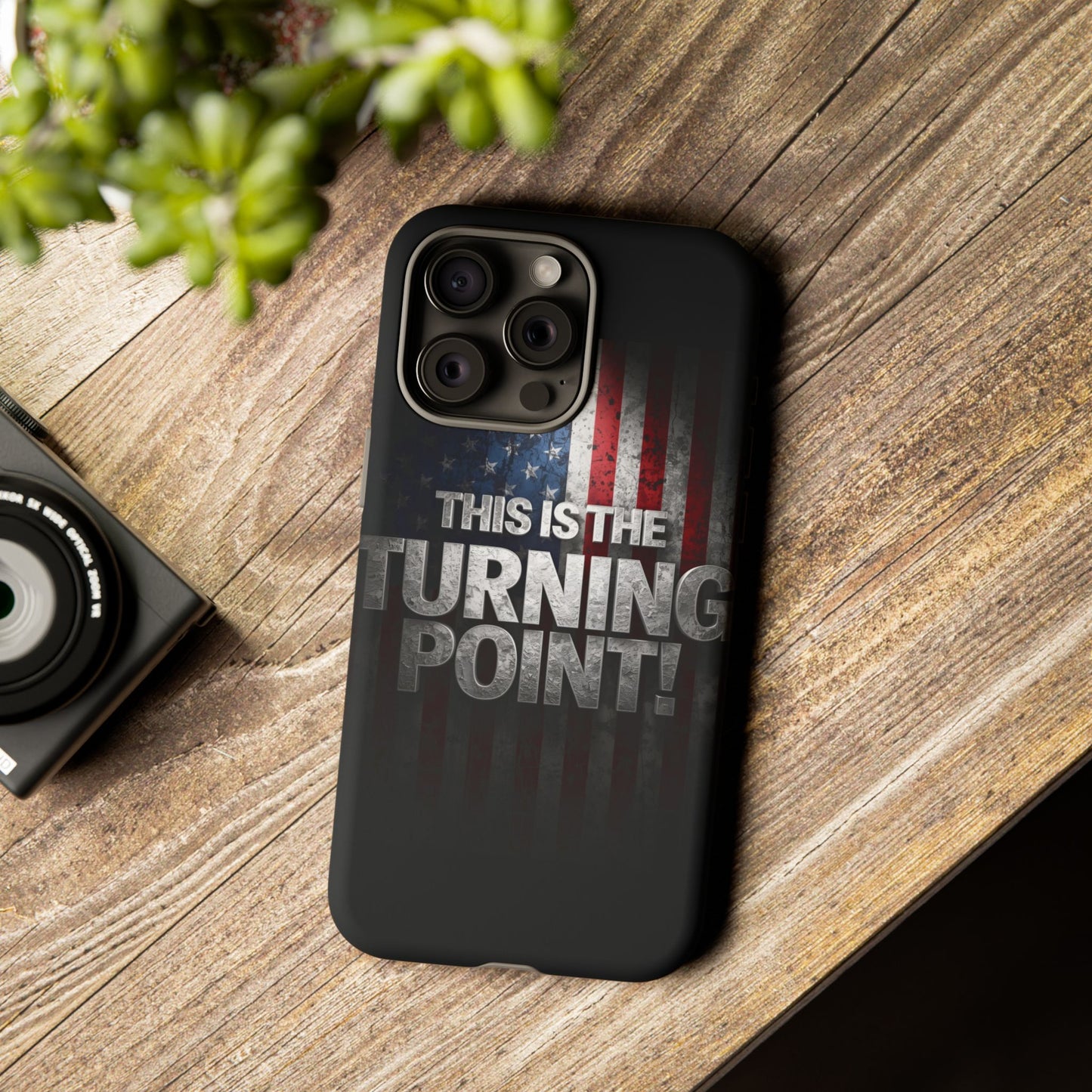 Stunning Patriotic Protective Cell Phone Case -  Charlie Kirk - This Is The Turning Point! - Red White Blue - Beautiful American Flag Backdrop Design - Perfect Gift for Everyday Use, Durable Cover, Stylish Protection