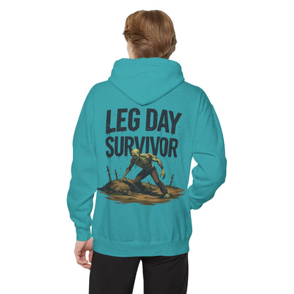 Leg Day Survivor! - Funny Gym Hoodie - Unisex Fitness Sweatshirt - Workout Apparel - S-5XL