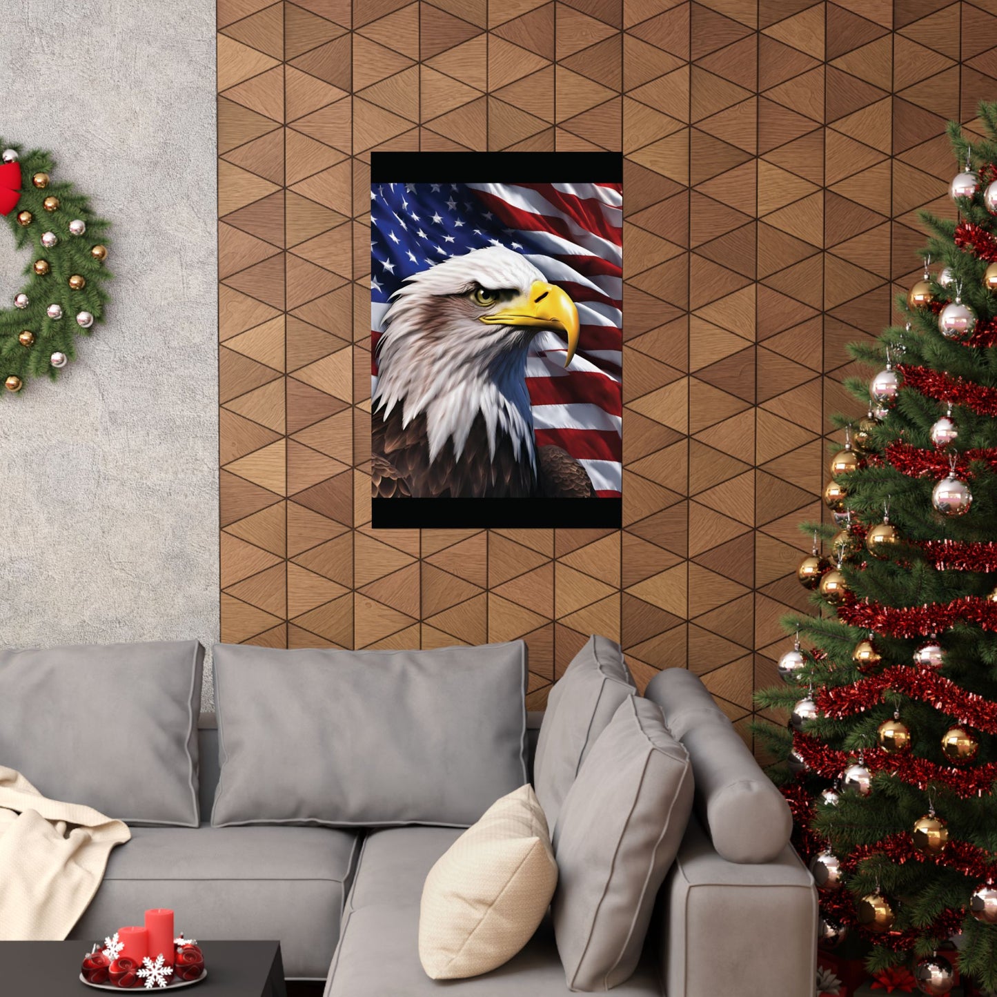 💥 Patriotic 💥 Bald Eagle 💥 Red White & Blue 💥 Wall Art 💥 Matte  💥 Vertical Poster 💥