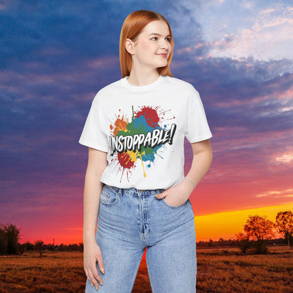 Unstoppable Design Tee - Vintage  Retro  Unisex  Tee - Classic  T-Shirt - Graphic Tee - Casual  Shirt - Short  Sleeve  Shirt