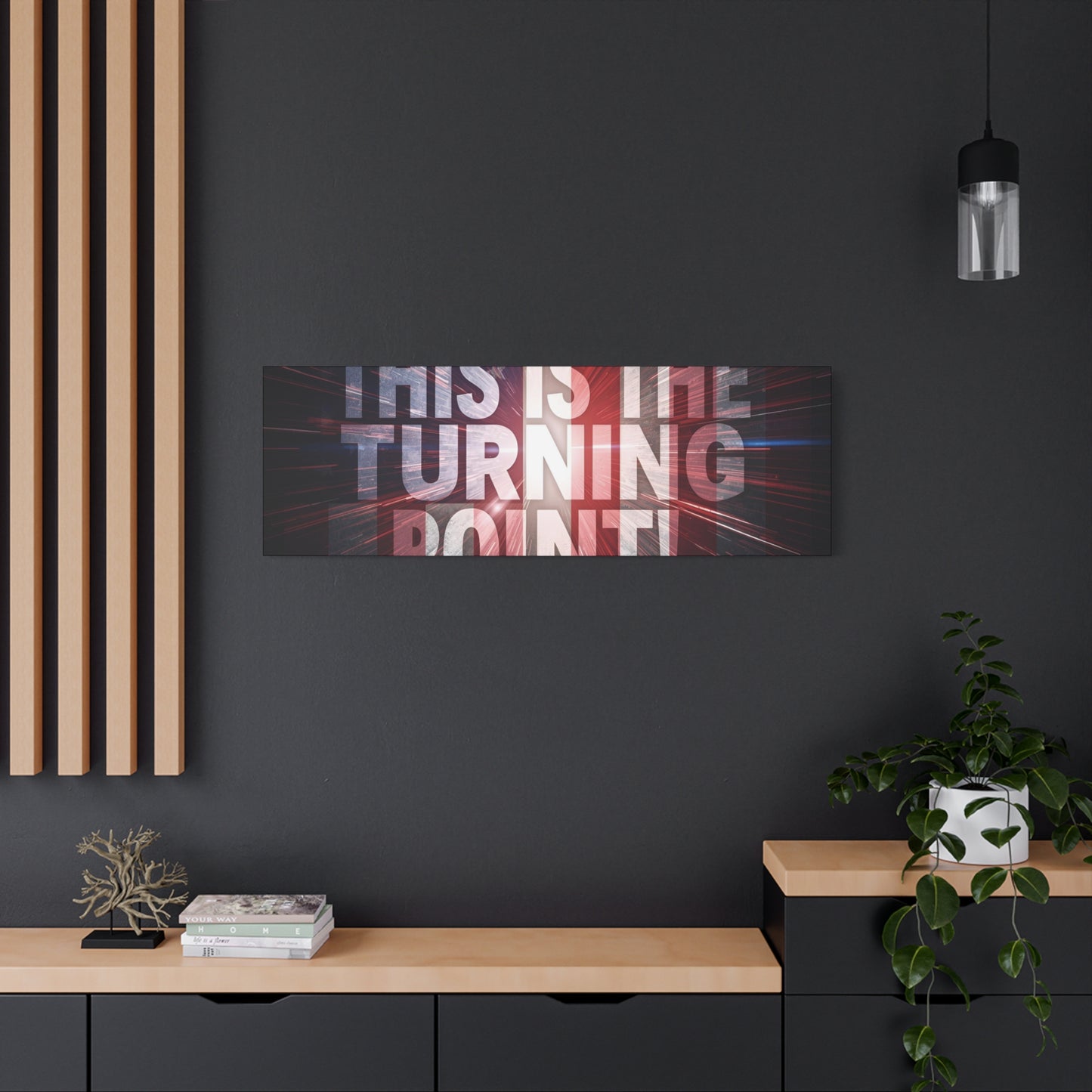 Charlie Kirk - This Is The Turning Point! - Red White Blue - Stunning American Flag Backdrop Design - Patriotic - Motivational Wall Art - Canvas - Multiple Sizes