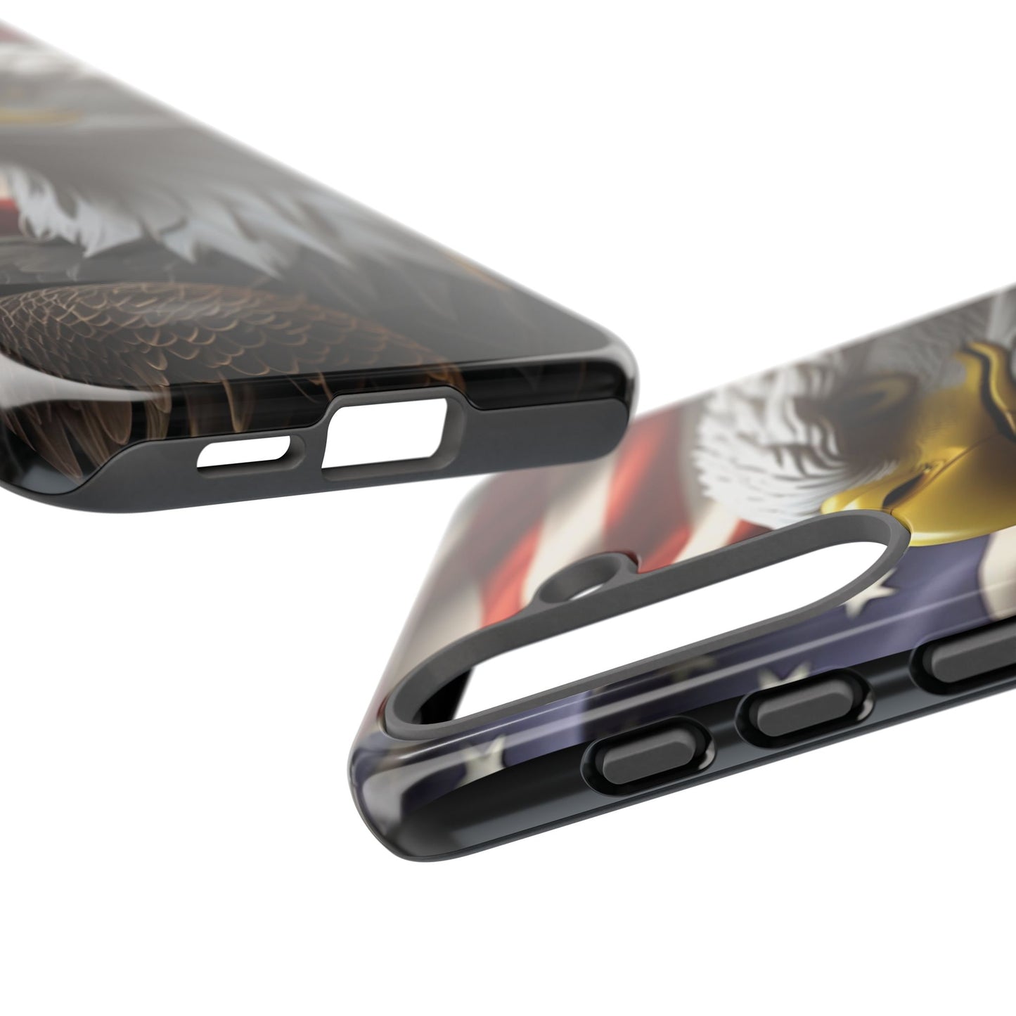 Tough Phone Cases - Patriotic - American Flag Eagle Design - Red White & Blue - Multiple Sizes -