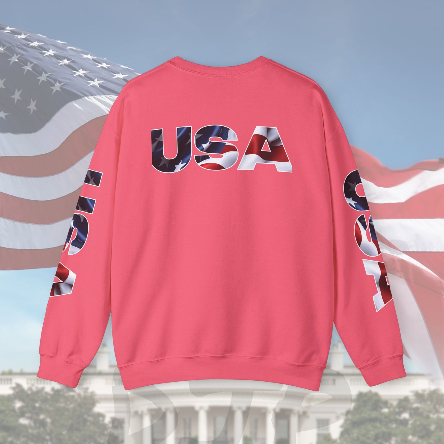 Patriotic USA Crewneck Sweatshirt - Unisex Heavy Blend - American Pride - National Pride Gift - S-5XL