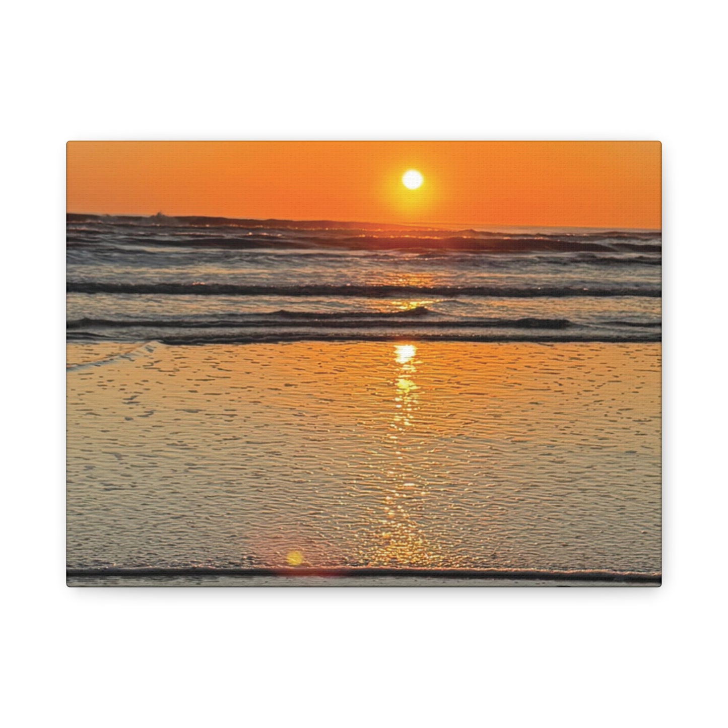Stunning Sunset Beach Canvas Print, Ocean Decor, Wall Art, Home Decor, Coastal Artwork for Living Room