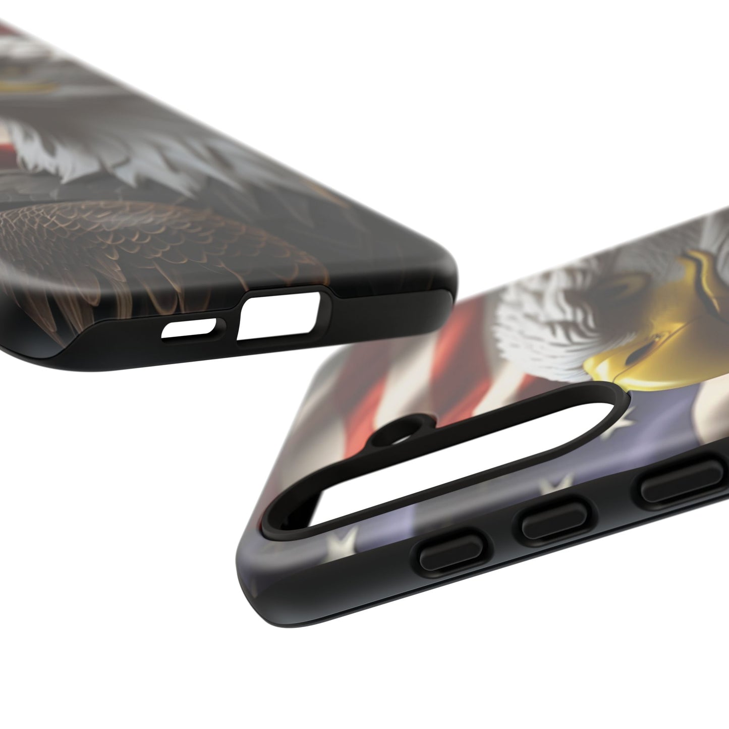 Tough Phone Cases - Patriotic - American Flag Eagle Design - Red White & Blue - Multiple Sizes -