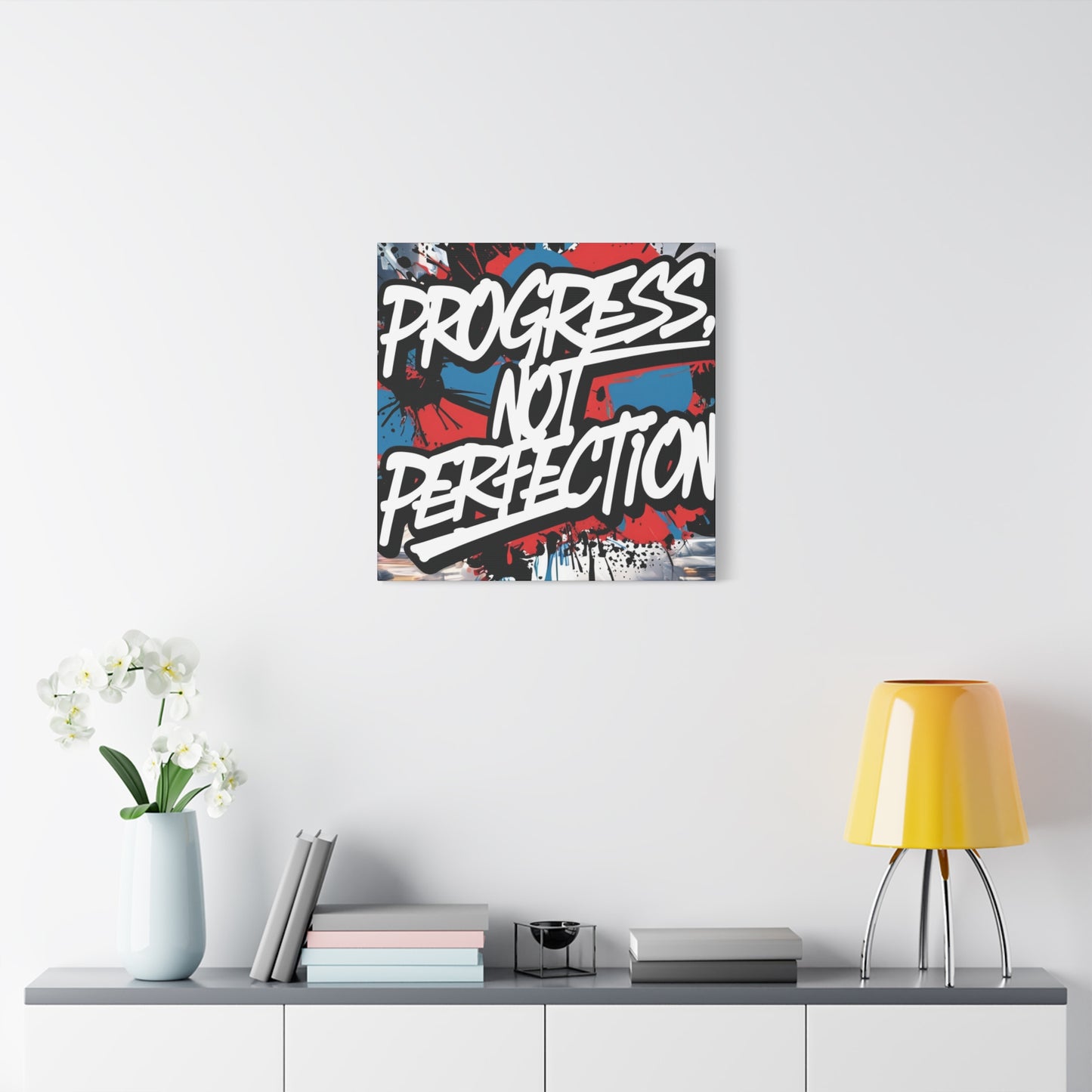 💥 Motivational 💥 Uplifting 💥 Canvas Art  💥 Progress Not Perfection Print  💥 Positive Vibe Décor  💥 Eco-Friendly  UL- Certified  Inks 💥 Gift  Giving 💥 Horizontal Is In A Different Listing 💥