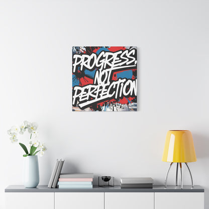 💥 Motivational 💥 Uplifting 💥 Canvas Art  💥 Progress Not Perfection Print  💥 Positive Vibe Décor  💥 Eco-Friendly  UL- Certified  Inks 💥 Gift  Giving 💥 Horizontal Is In A Different Listing 💥