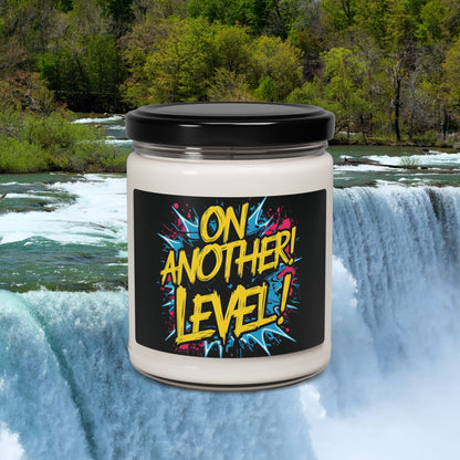 On Another Level! Scented Soy Candle - 9oz - Motivational Fitness Gift - Eco-Friendly Home Decor - 10 Scent Options