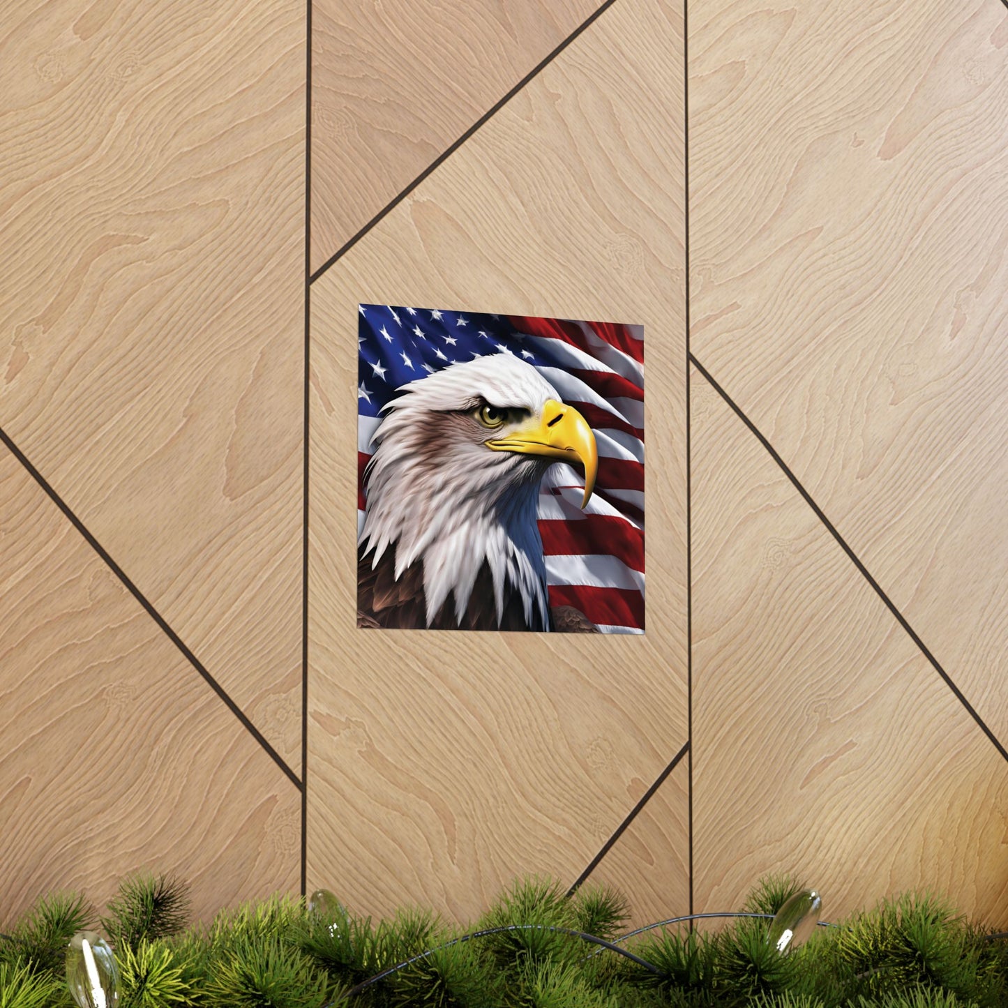 💥 Patriotic 💥 Bald Eagle 💥 Red White & Blue 💥 Wall Art 💥 Matte  💥 Vertical Poster 💥