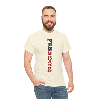 Freedom Patriotic T-Shirt - Red White Blue - American Flag Tee - Unisex S-5XL