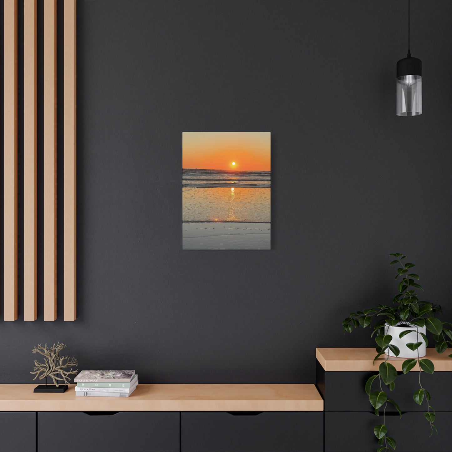 Stunning Sunset Beach Canvas Print, Ocean Decor, Wall Art, Home Decor, Coastal Artwork for Living Room
