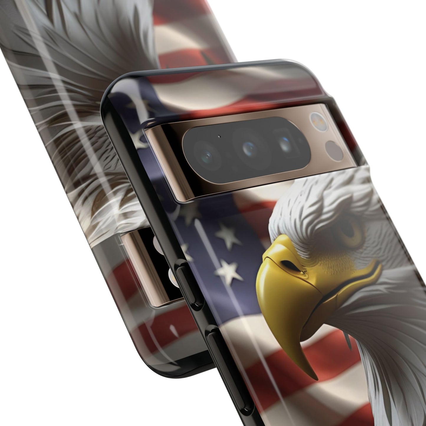 Tough Phone Cases - Patriotic - American Flag Eagle Design - Red White & Blue - Multiple Sizes -