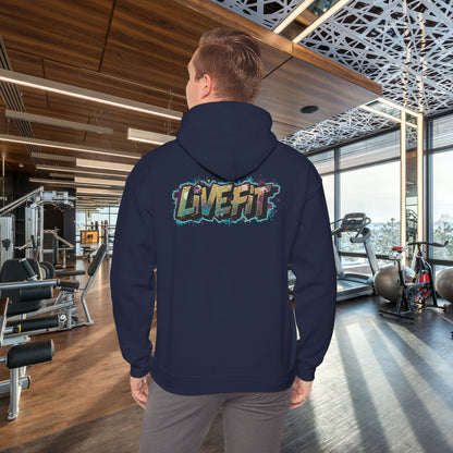 Live Fit Hoodie - Unisex Heavy Blend Sweatshirt - Fitness Enthusiasts -  Gym Wear - Workout Apparel -  Active Lifestyle -  Gift for Him/Her -
