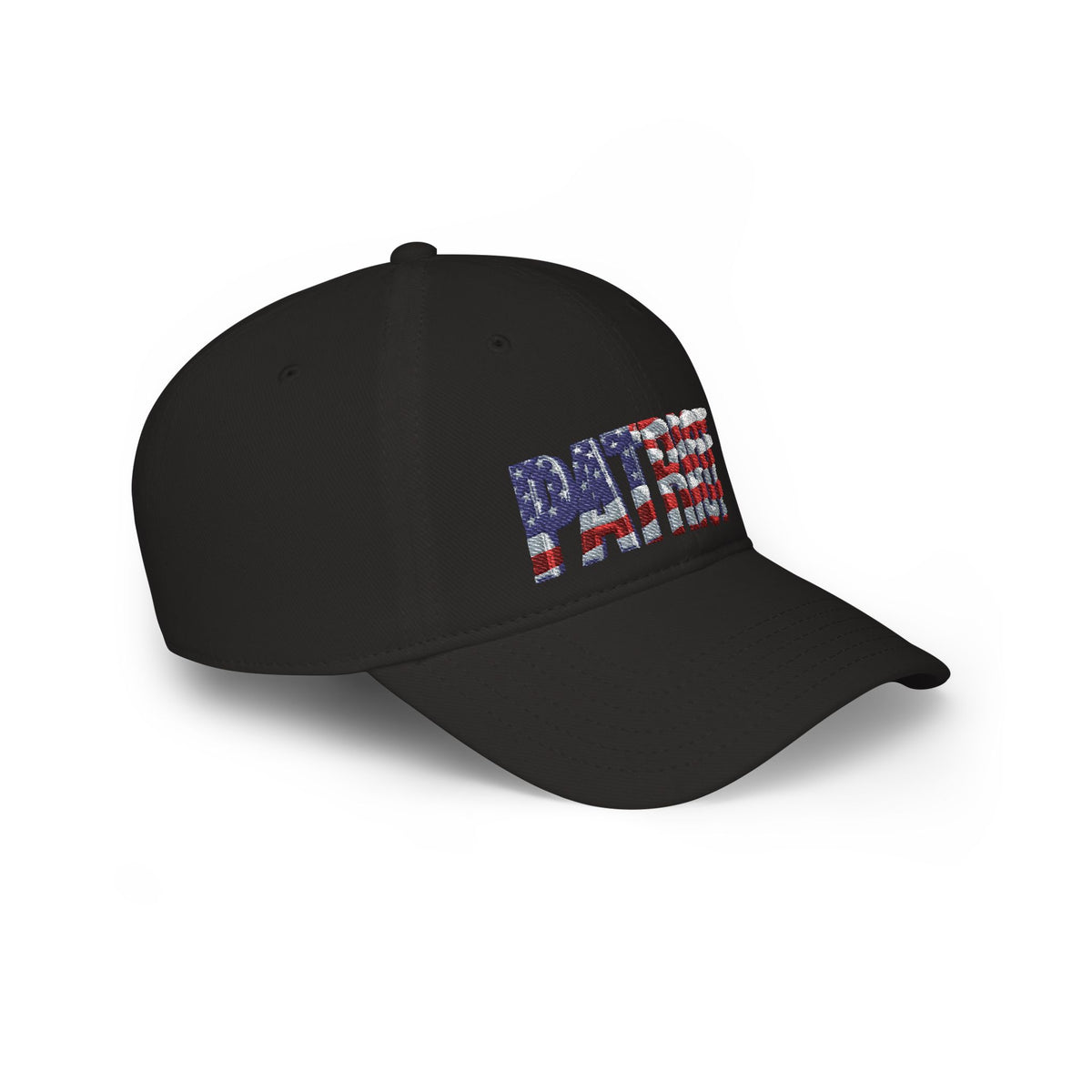 Patriot Flag Embroidered Cap - American Flag 'PATRIOT' Low Profile Baseball Hat | Patriot Fit Life