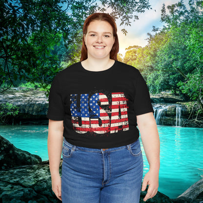 USA - Red White Blue - American Flag - Classic Unisex Tee - Holiday Gift - Patriotic Pride