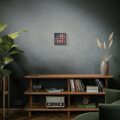 Grateful American Flag Wall Art | Patriotic Canvas Decor, Home Wall Decor, Inspirational Gift, 4th of July Decoration, Veteran's Day