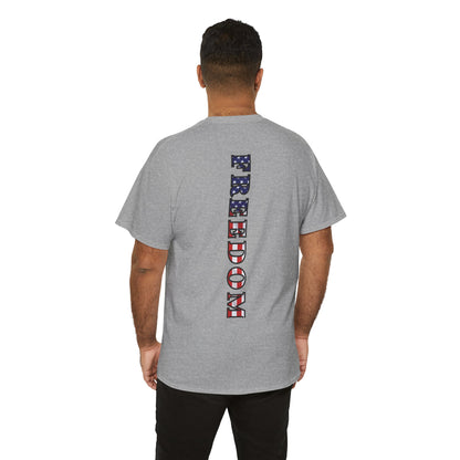 Freedom Patriotic T-Shirt - Red White Blue - American Flag Tee - Unisex S-5XL