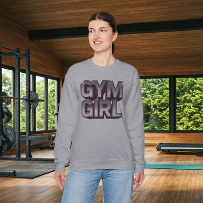 Gym Girl Crewneck Sweatshirt - Stylish Fitness Apparel - Women's Workout Sweatshirt - S-4XL